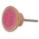 Queen Pink Resin Natural Wooden Dresser Knobs